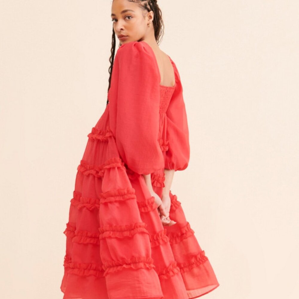 Sister Jane Royale Tiered Organza Dress, Small